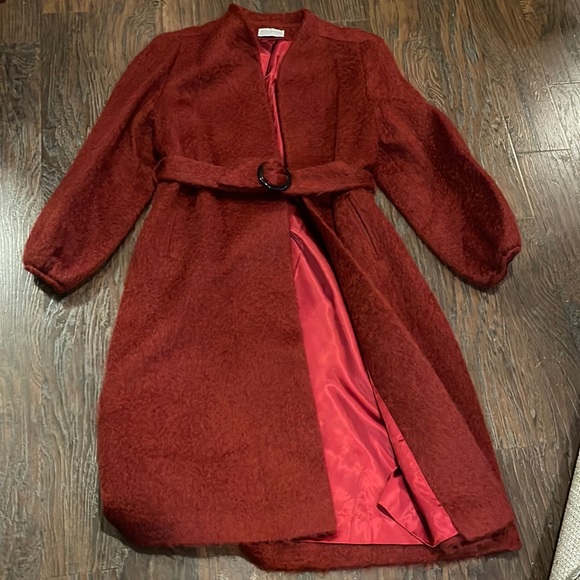 Vintage Dark Red Coat- New York Made is USA - Picture 2 of 11